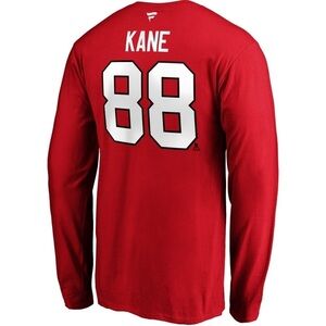 304. NWT Chicago Blackhawks Red NHL Long Sleeve Patrick Kane “88” Shirt  3XL